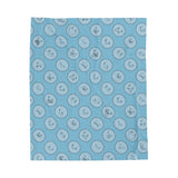 Blue Joking Hazard Face Pattern Blanket