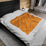 Orange Joking Hazard Face Pattern Blanket