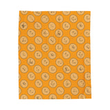 Orange Joking Hazard Face Pattern Blanket