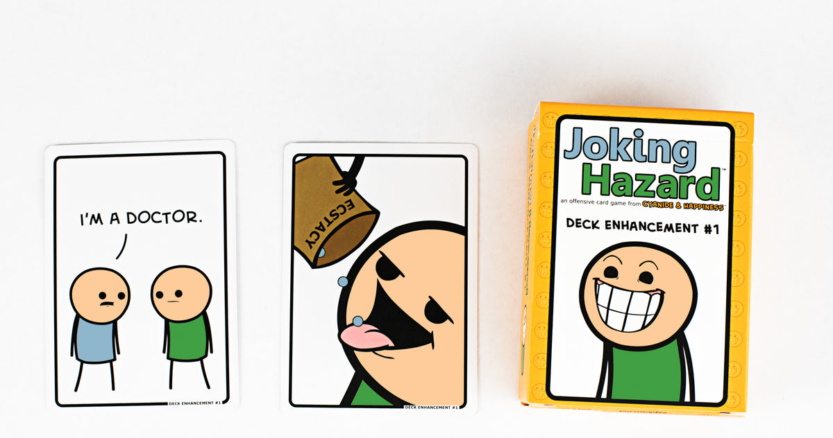 Joking Hazard Deck Enhancement #1 box with cards