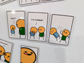 Joking Hazard fridge magnets on a fridge door