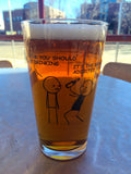 Cyanide & Happiness The Beer is Addicted To Me Pint Glass