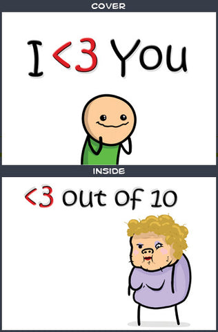 Cyanide & Happiness Less Than <3 Greeting Card