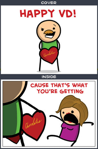 Cyanide & Happiness Happy VD Greeting Card